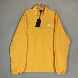 100 Thieves Jacket Mens‎ L Yellow Country Club Golf Windbreaker Lined 1/4 Zip